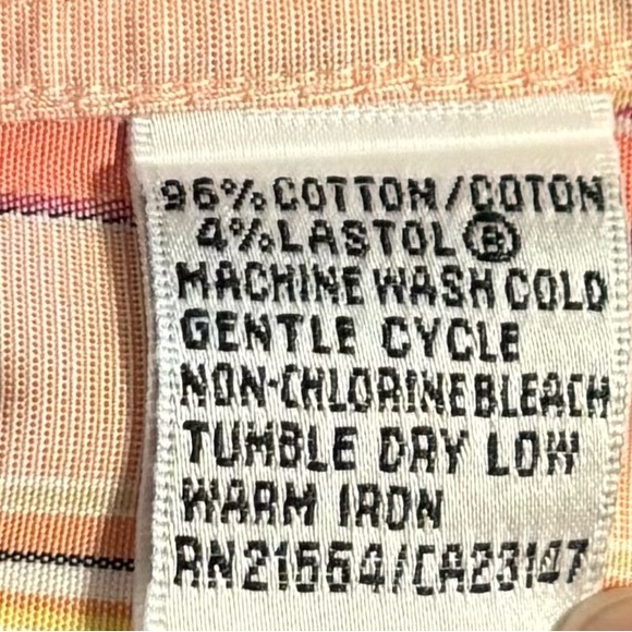 87. Talbots Women’s Pink and White Striped Button down shirt - Picture 5 of 5